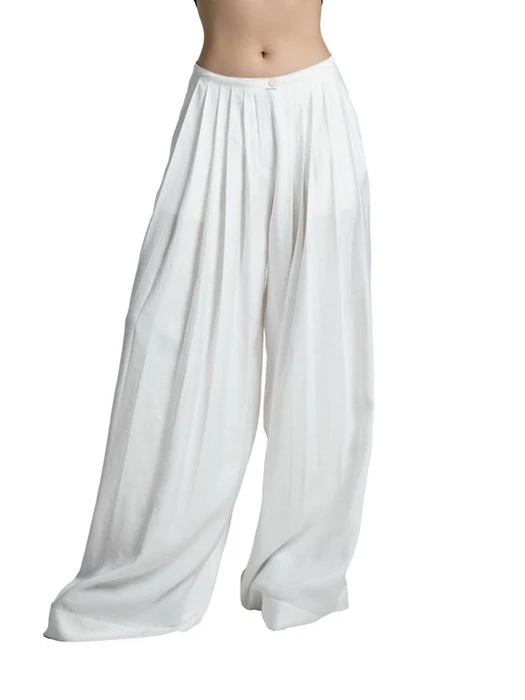 Bamboo Pleated Pintuck Wide Trousers Bamboo Pleated Pintuck Wide Trousers