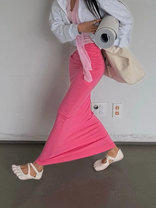 Waist Shirring Skirt