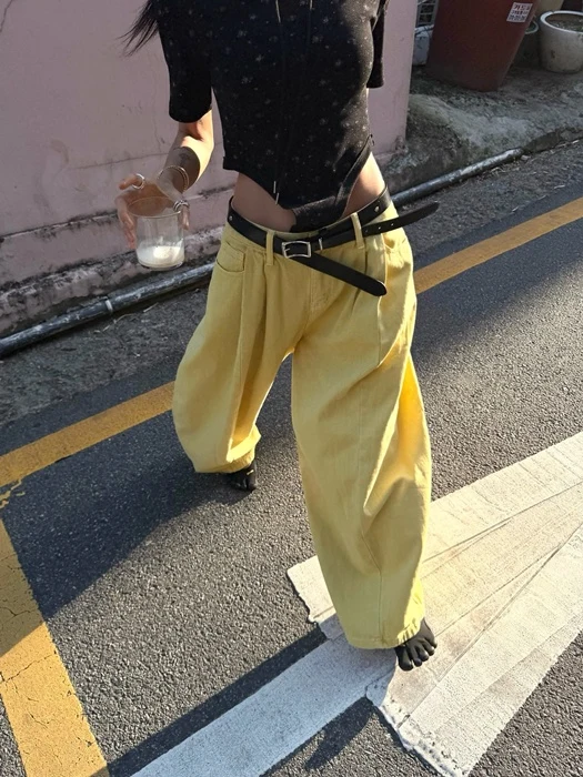 Double Tuck Bio-Washed Balloon Pants
