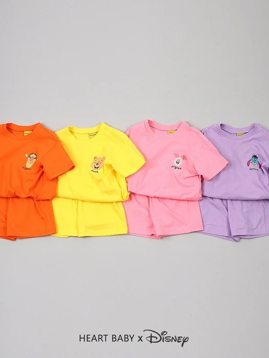Honey Bear Friends Embroidered Short Sleeve Set Honey Bear Friends Embroidered Short Sleeve Set