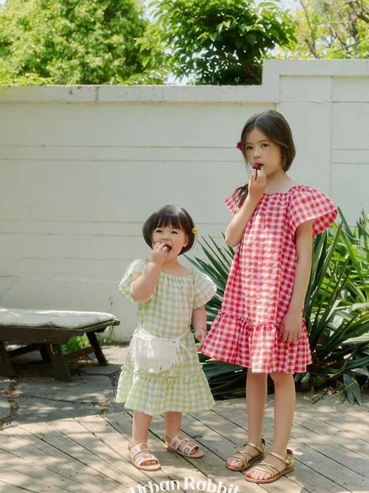 Seersucker Check One-piece