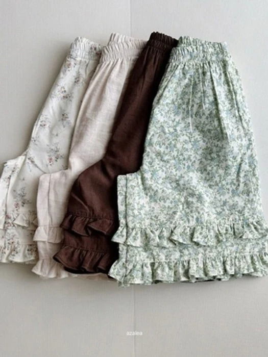 Linen Frill Pants