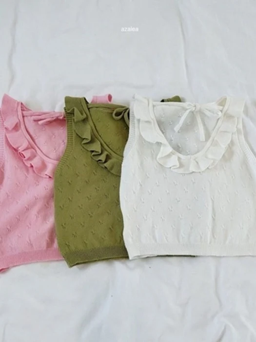 Eyelet Frill Knit