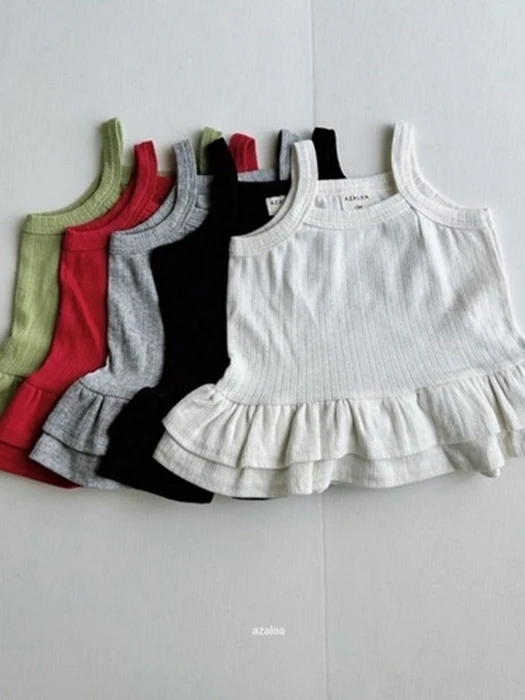 Olive Tiered Sleeveless Top
