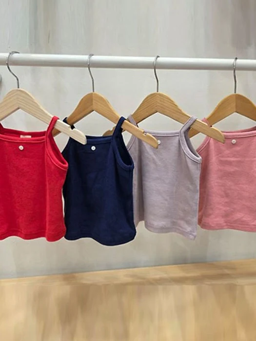 Button Sleeveless Tee Button Sleeveless Tee