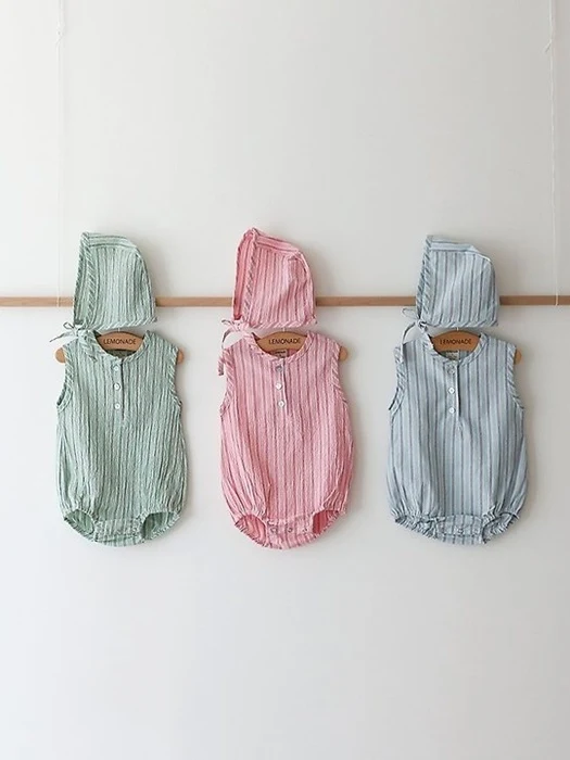 Mandarin Set (Romper + Bonnet) Mandarin Set (Romper + Bonnet)