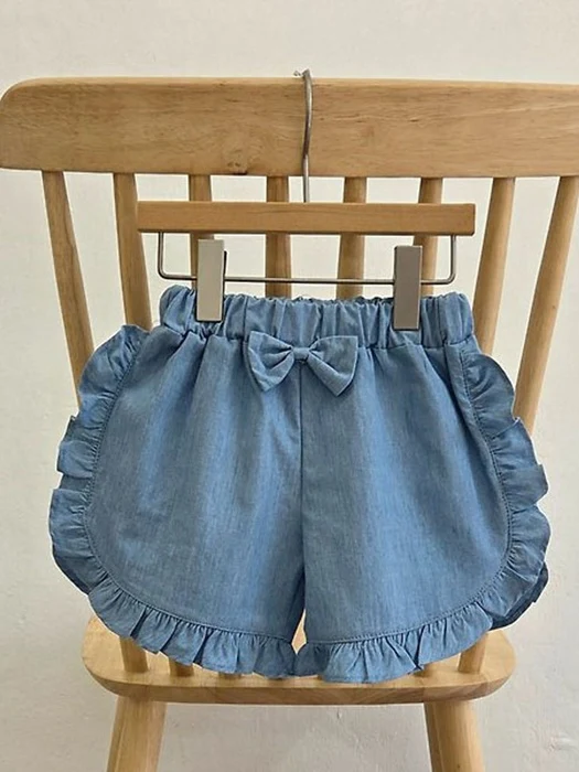 Frill Denim Shorts Frill Denim Shorts