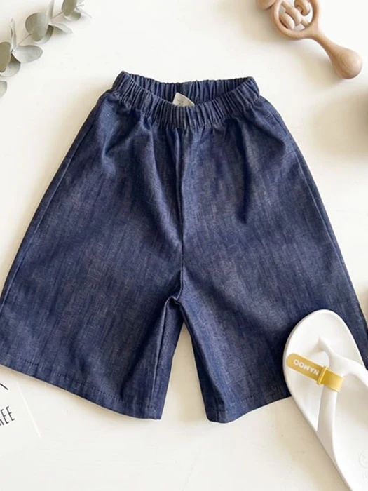Non-Fade Angle Wide Denim Pants
