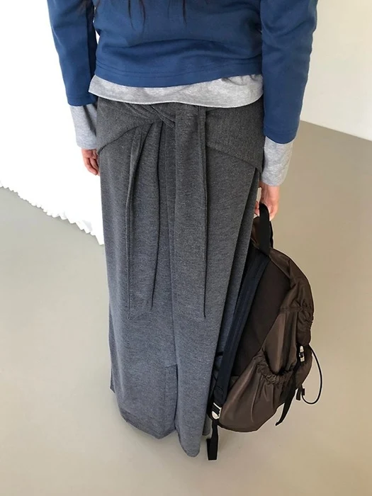 Tie Long Skirt