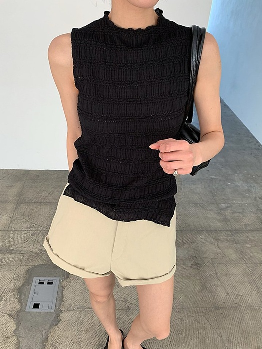 Smocked Sleeveless Top