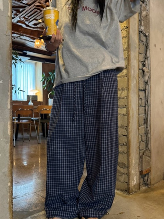Encho Check Banding Pants