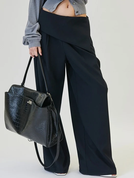 Taylor Folding Pintuck Wide Slacks