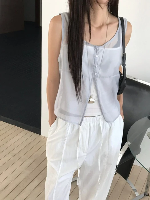 Shine Sleeveless Blouse Shine Sleeveless Blouse