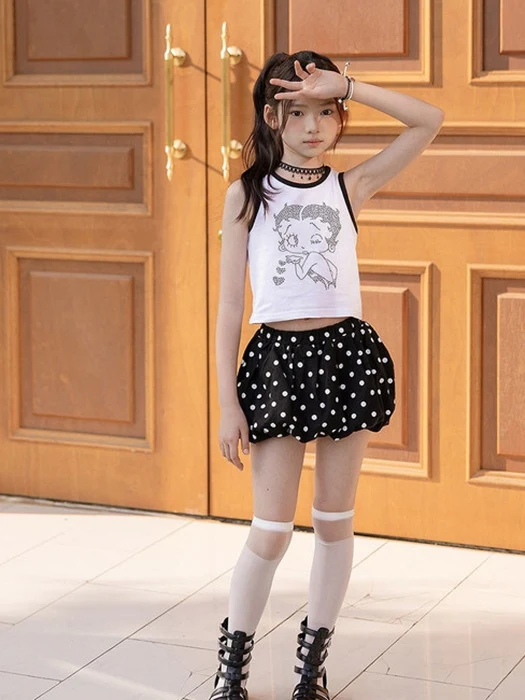 Dot Balloon Skirt