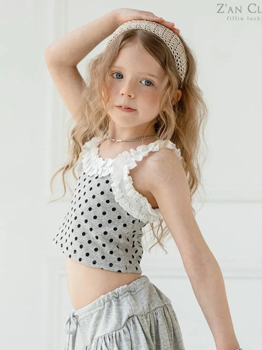 Dot Frill Sleeveless