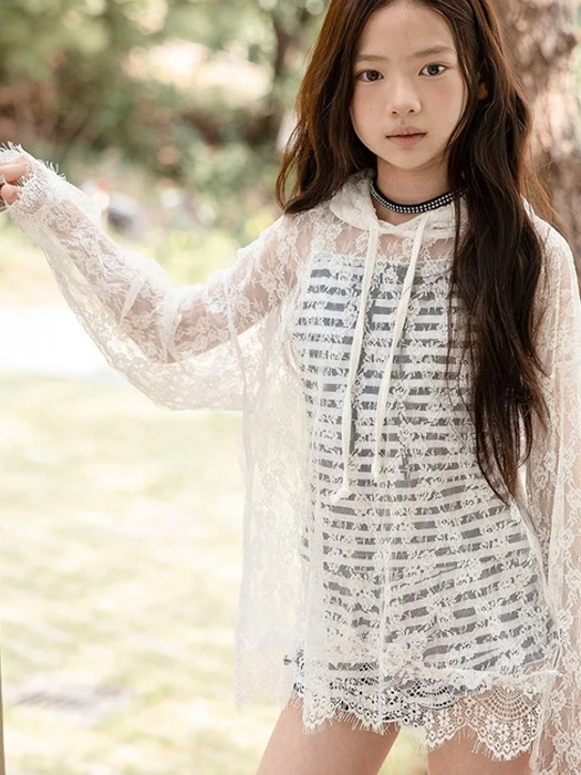 See-Through Lace Hoodie