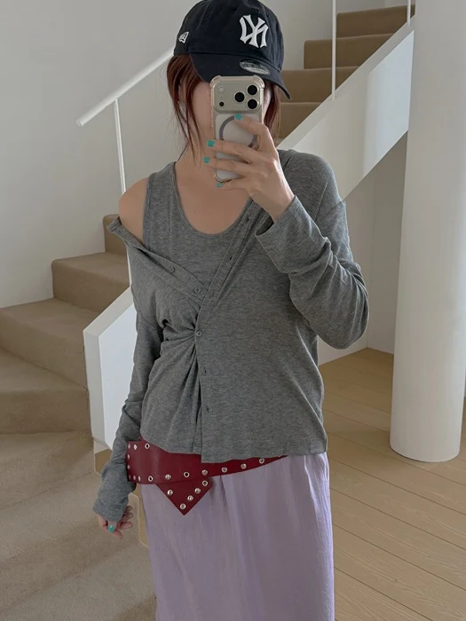 Double-Layer Cardigan Set