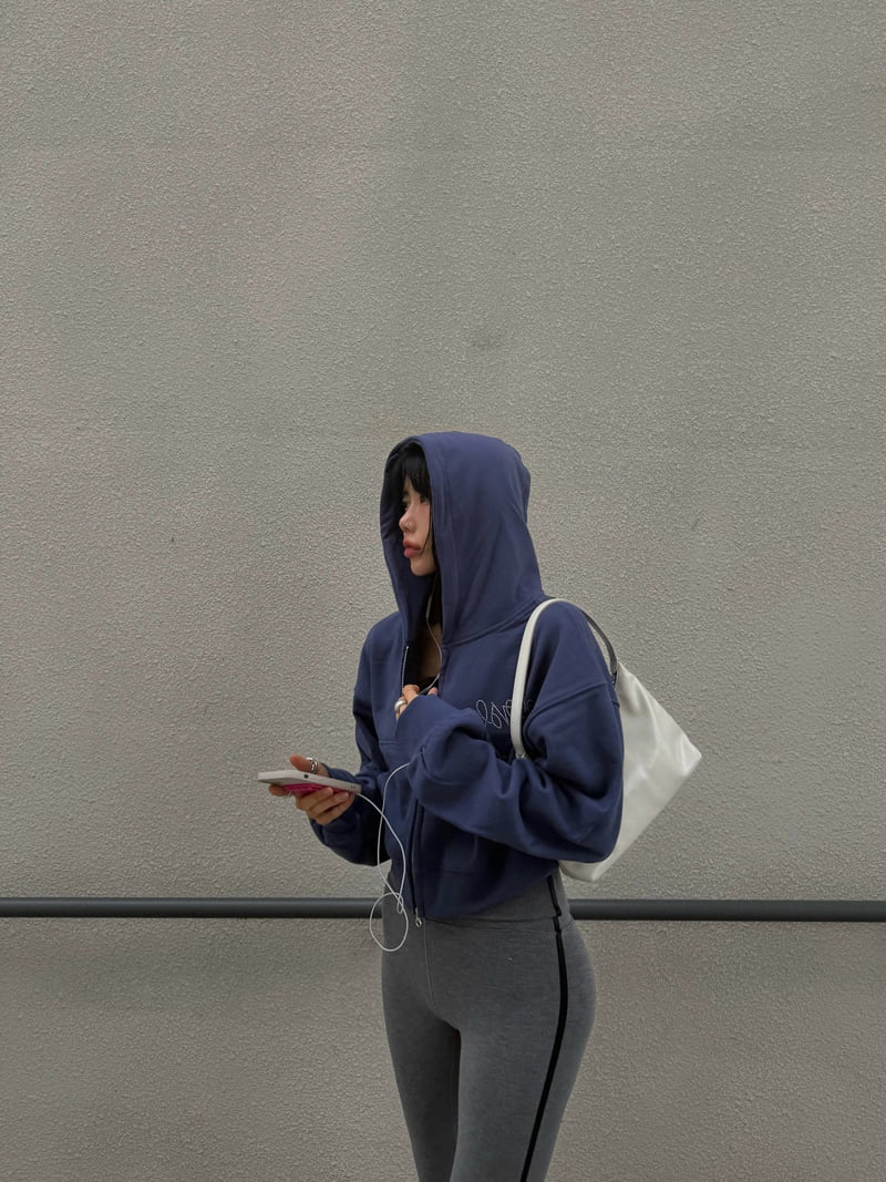 Abbeylee - Korean Women Fashion - #momslook - Love Cubic Hooded Jacket - 5
