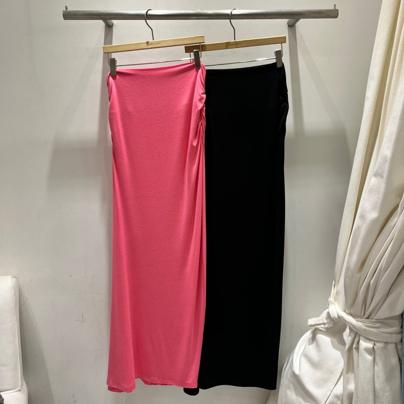 Abbeylee - Korean Women Fashion - #momslook - Waist Shirring Skirt - 12