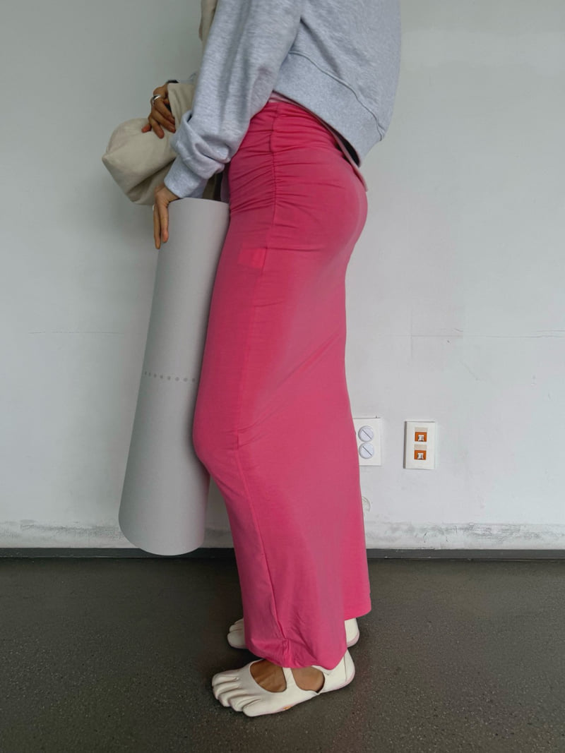 Abbeylee - Korean Women Fashion - #womensfashion - Waist Shirring Skirt - 4