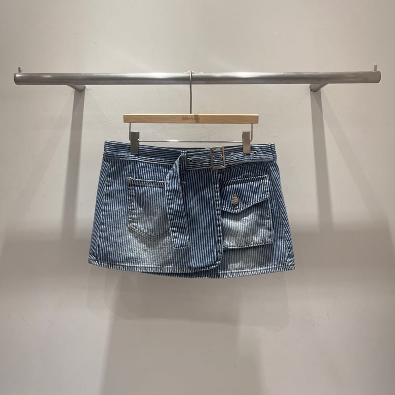 Abbeylee - Korean Women Fashion - #momslook - Denim Wrap Layered Skirt - 8