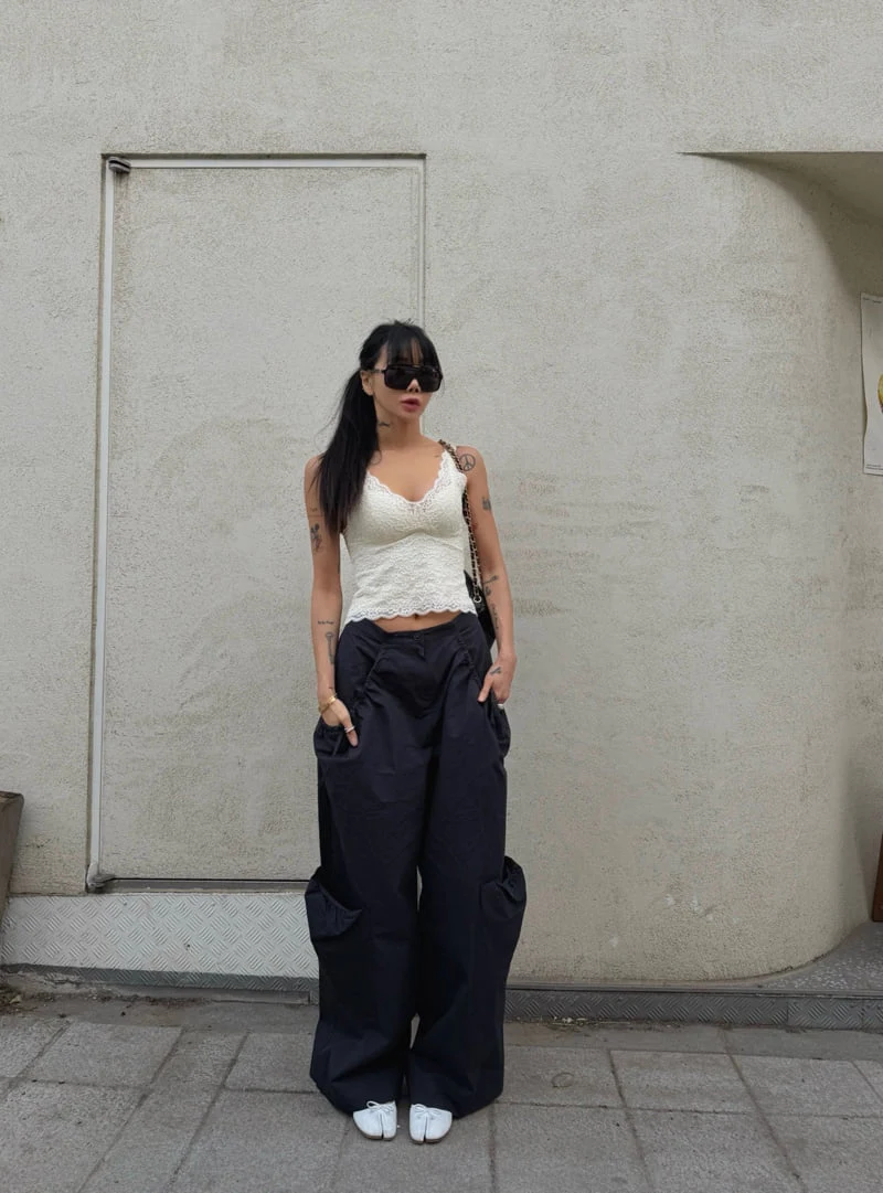 Abbeylee - Korean Women Fashion - #momslook - Pocket Bio-Washed Pants - 2