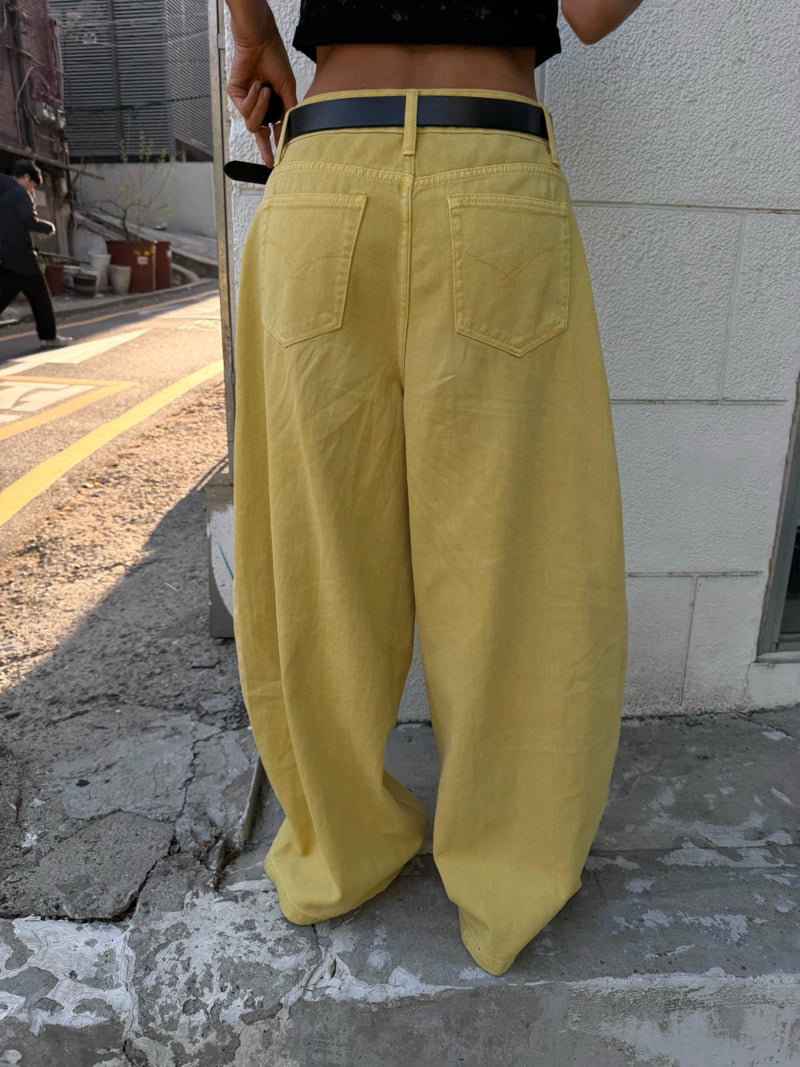 Abbeylee - Korean Women Fashion - #momslook - Double Tuck Bio-Washed Balloon Pants - 5