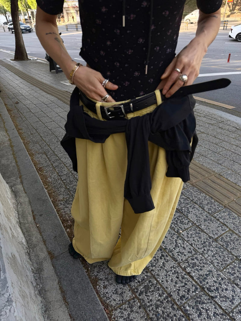 Abbeylee - Korean Women Fashion - #momslook - Double Tuck Bio-Washed Balloon Pants - 6