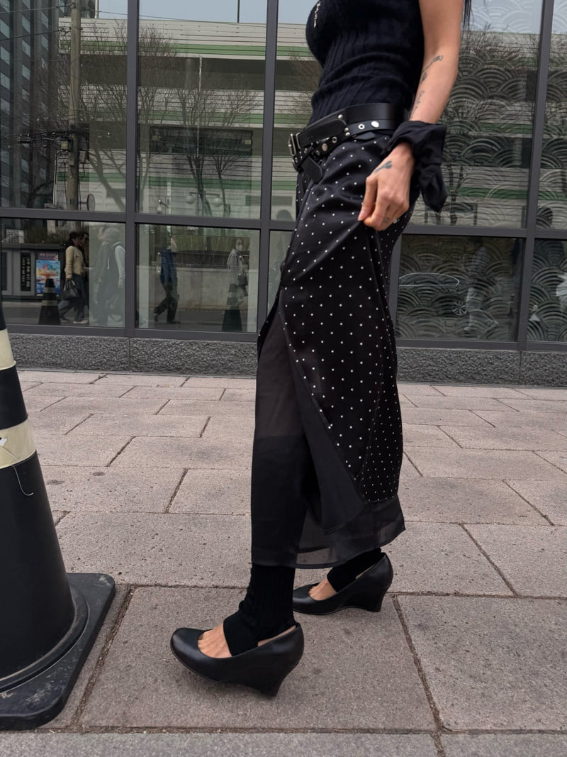 Abbeylee - Korean Women Fashion - #vintagekidsstyle - Silky Flow Skirt - 4