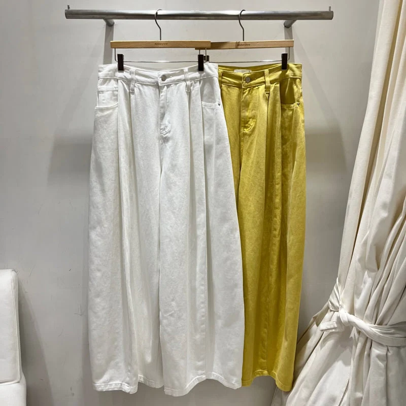 Abbeylee - Korean Women Fashion - #pursuepretty - Double Tuck Bio-Washed Balloon Pants - 11