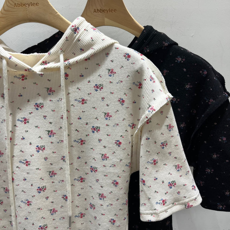 Abbeylee - Korean Women Fashion - #vintageinspired - Flower Hoodie Bodysuit - 10