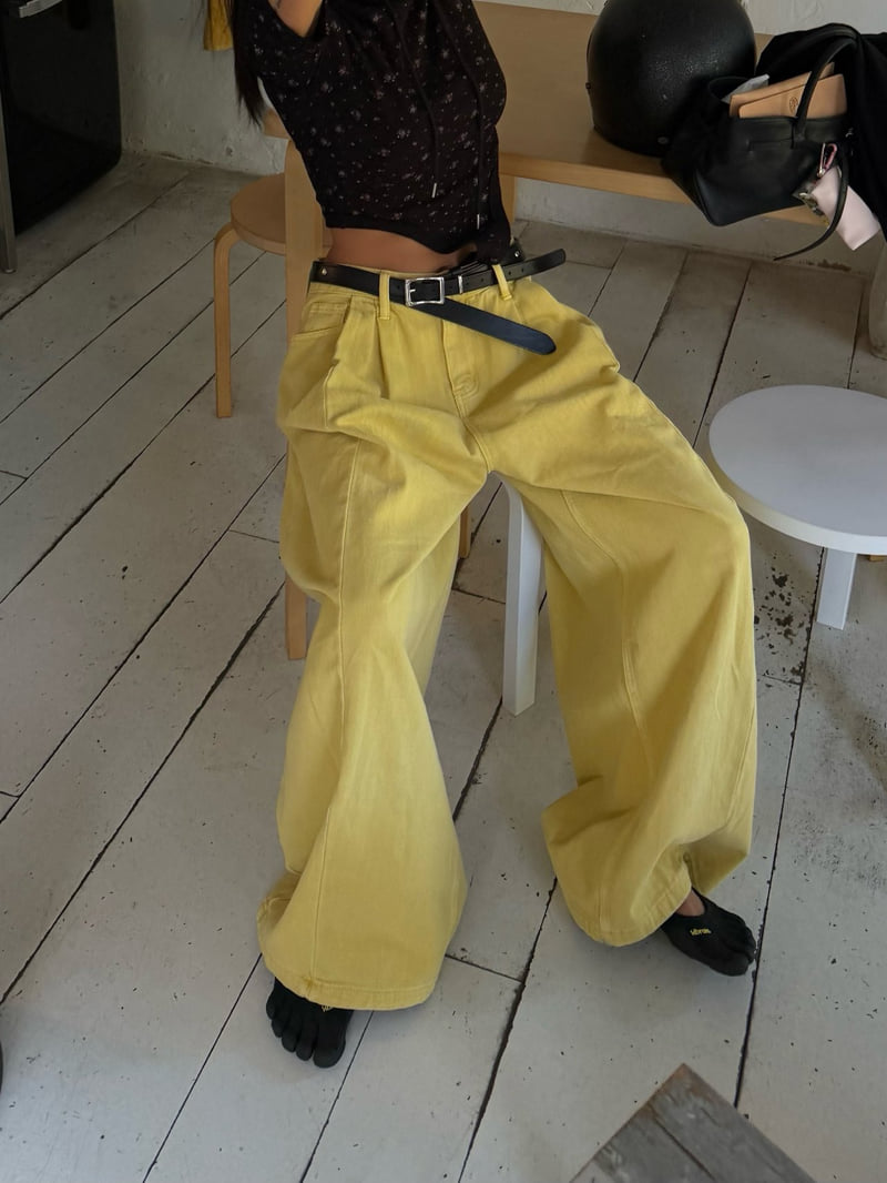 Abbeylee - Korean Women Fashion - #vintageinspired - Double Tuck Bio-Washed Balloon Pants - 9