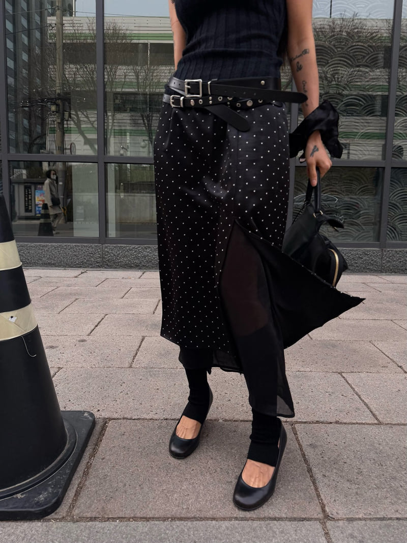 Abbeylee - Korean Women Fashion - #vintagekidsstyle - Silky Flow Skirt - 3