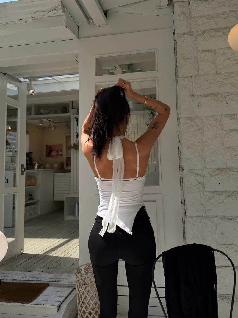 Abbeylee - Korean Women Fashion - #womensfashion - Scarf Halter Top - 6