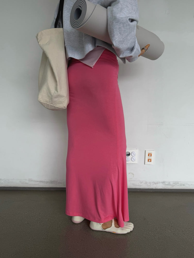 Abbeylee - Korean Women Fashion - #womensfashion - Waist Shirring Skirt - 5