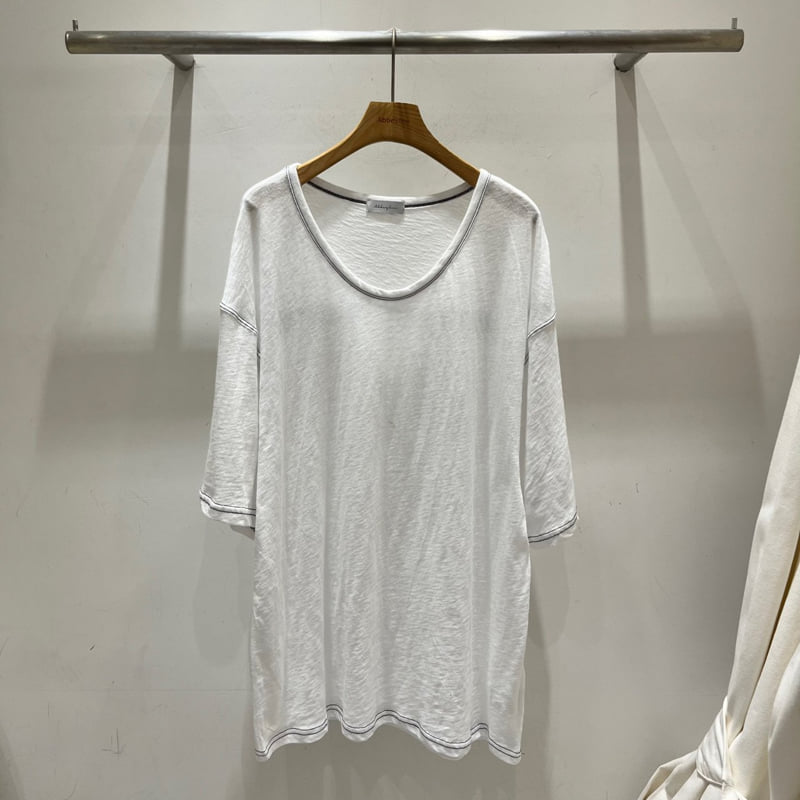 Abbeylee - Korean Women Fashion - #womensfashion - Slub Stitch Tee - 10