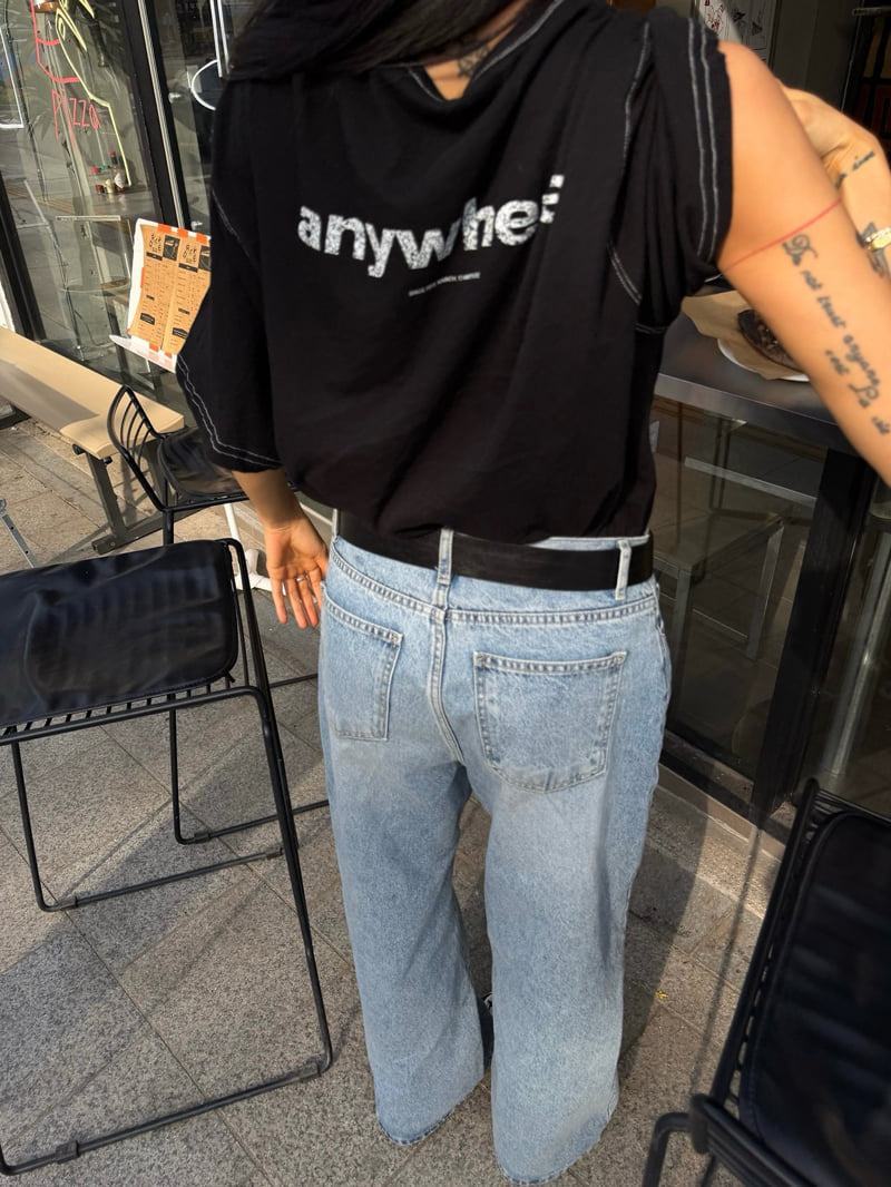 Abbeylee - Korean Women Fashion - #momslook - Slub Stitch Tee - 4