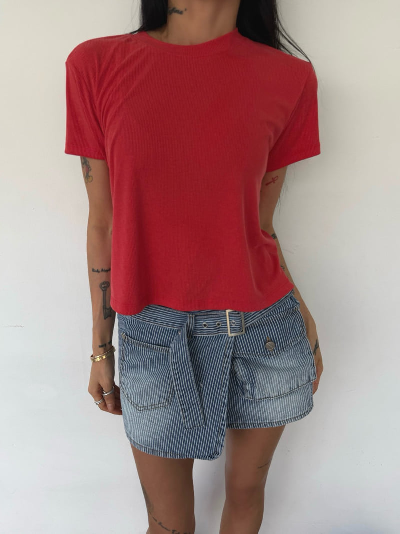 Abbeylee - Korean Women Fashion - #womensfashion - Back Slit Tee - 6