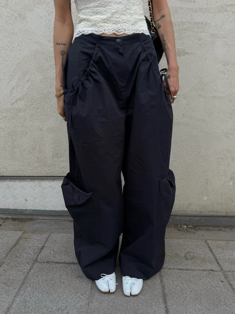 Abbeylee - Korean Women Fashion - #womensfashion - Pocket Bio-Washed Pants - 3