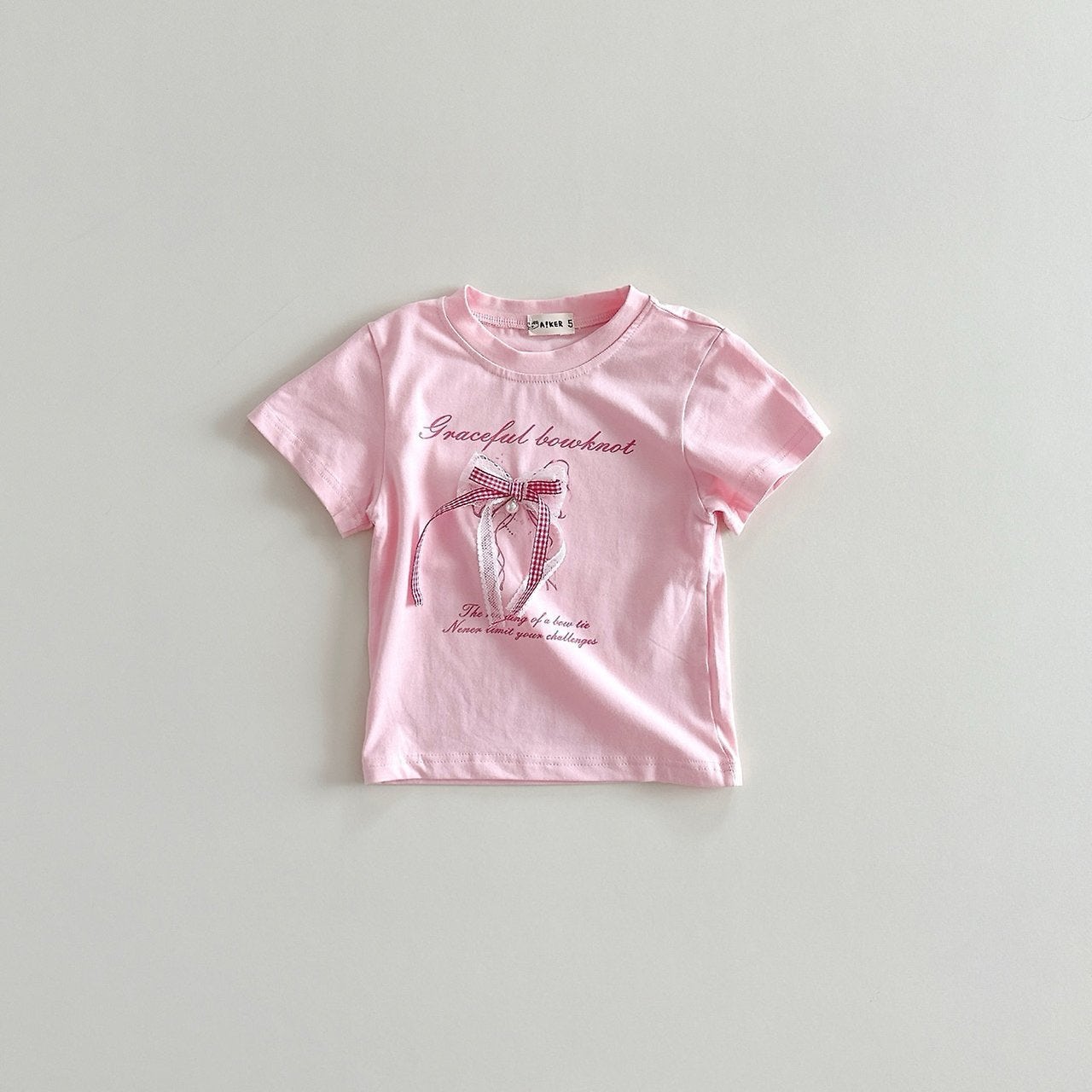 Aker - Korean Children Fashion - #kidzfashiontrend - Ribbon Tee - 4
