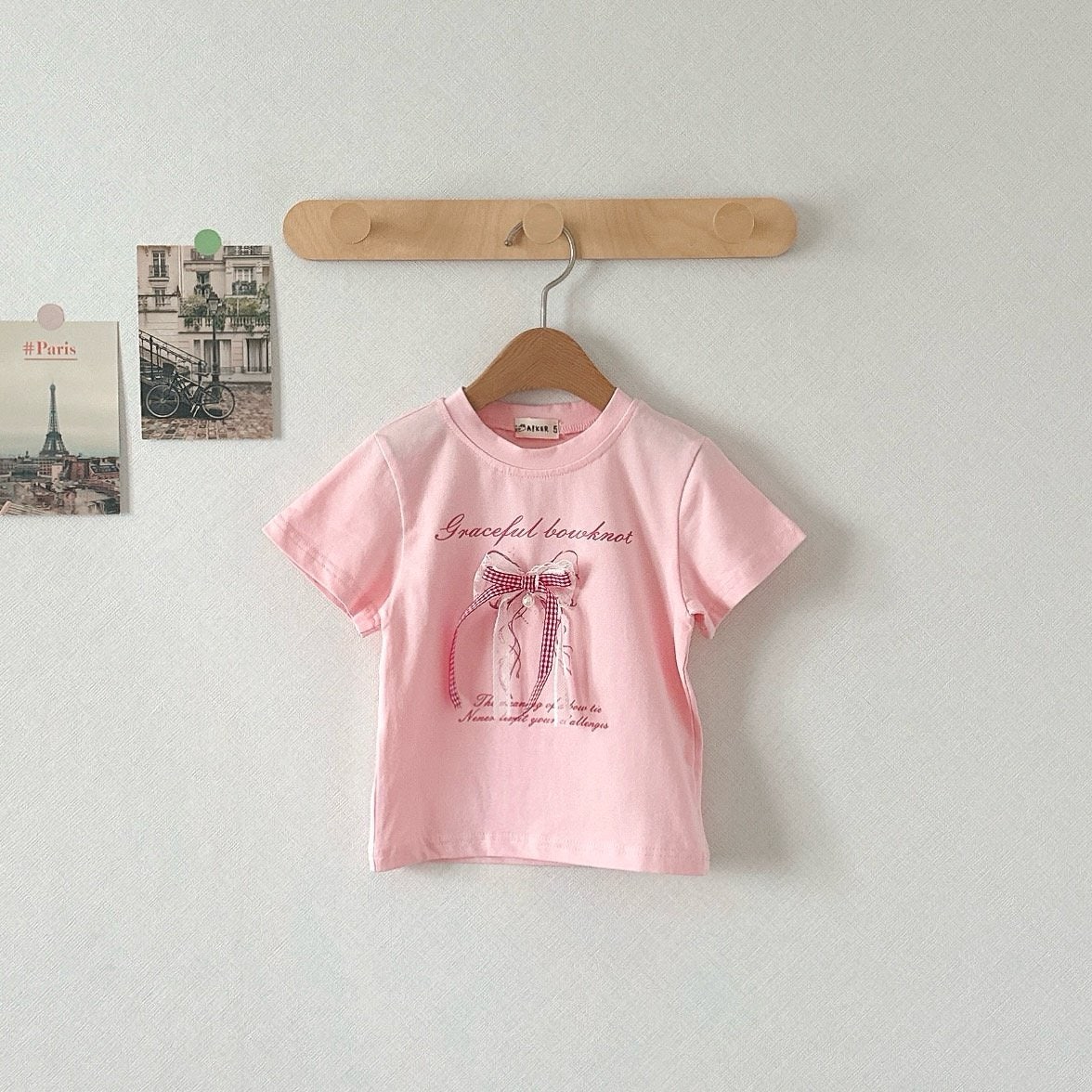 Aker - Korean Children Fashion - #childofig - Ribbon Tee - 9