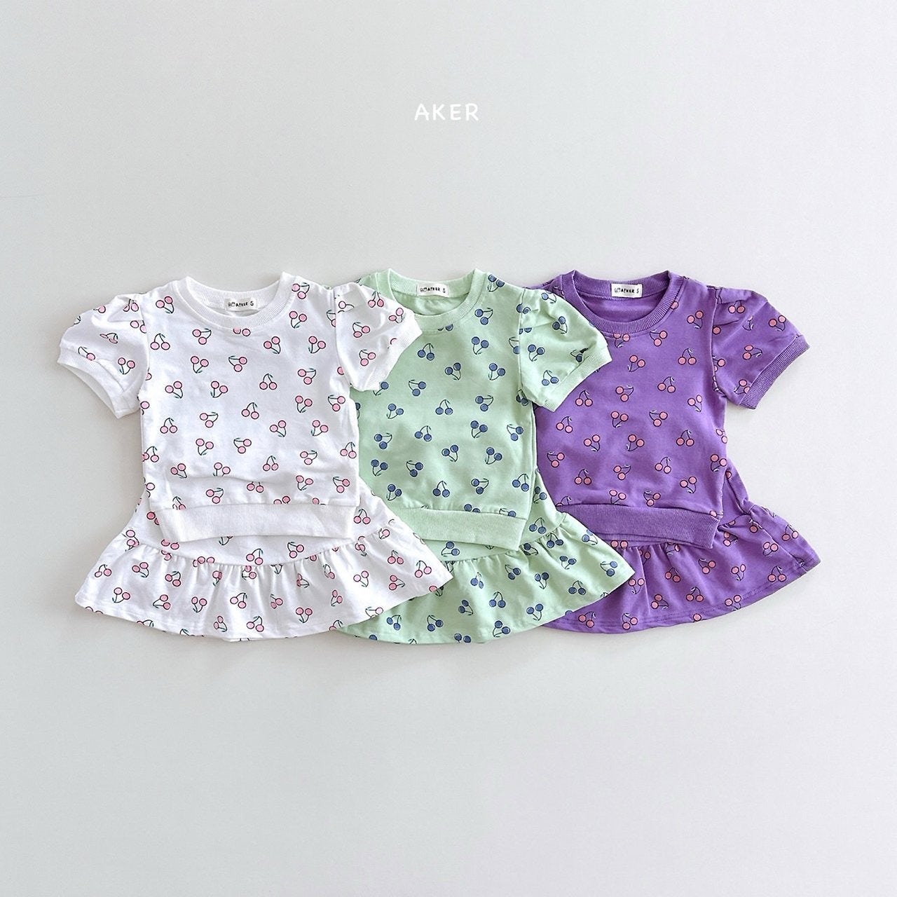 Aker - Korean Children Fashion - #childofig - Cherry Cancan Set - 2