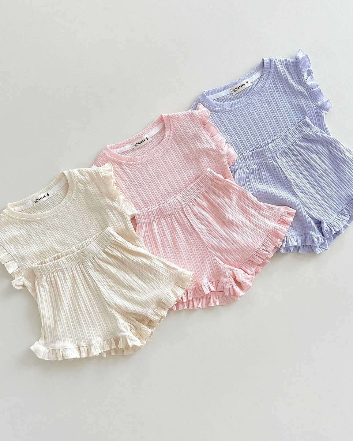 Aker - Korean Children Fashion - #childofig - Pastel Frill Set - 2