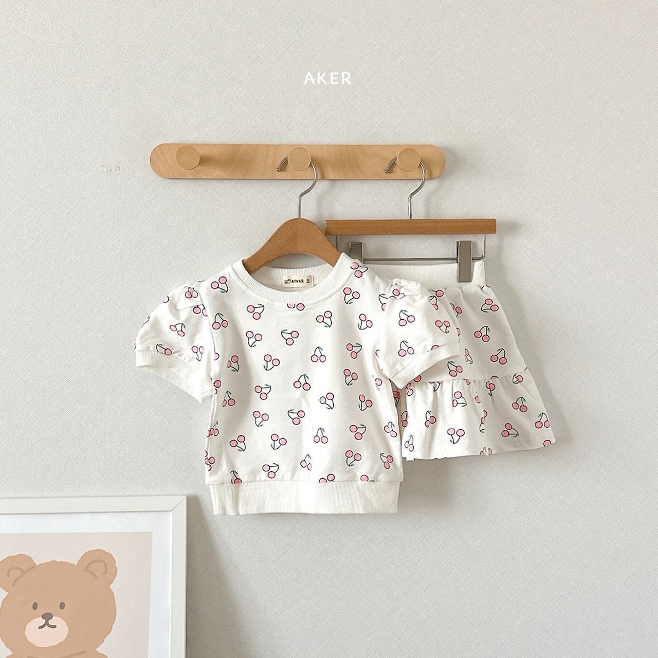 Aker - Korean Children Fashion - #designkidswear - Cherry Cancan Set - 5