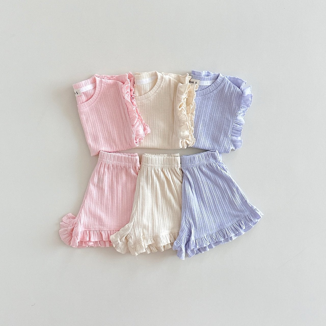 Aker - Korean Children Fashion - #childrensboutique - Pastel Frill Set - 4