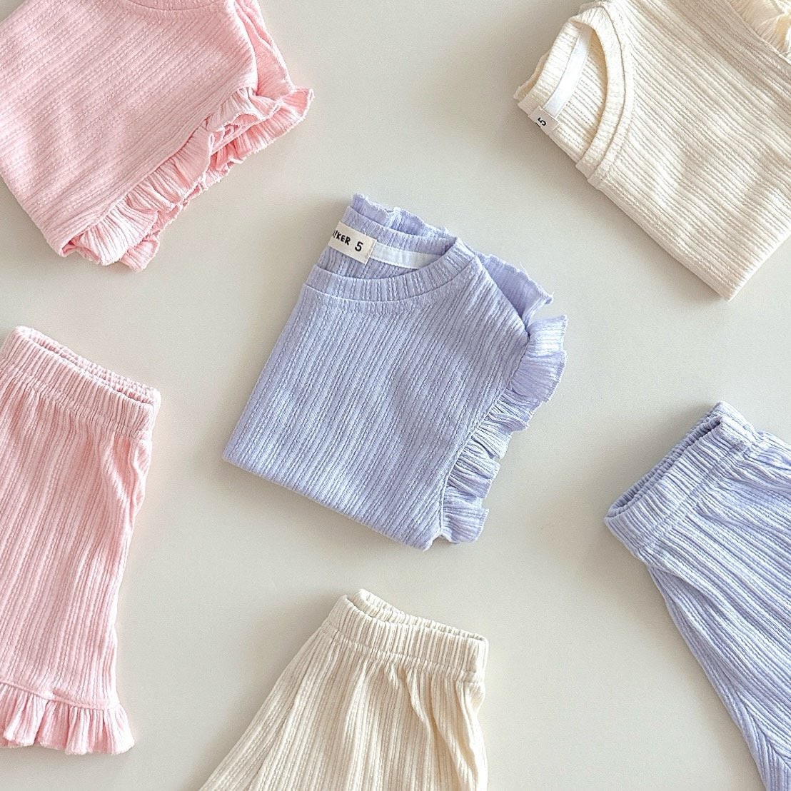Aker - Korean Children Fashion - #discoveringself - Pastel Frill Set - 5