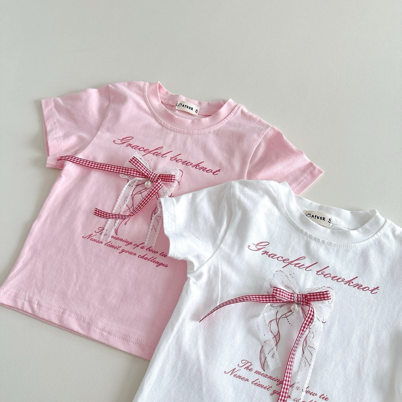 Aker - Korean Children Fashion - #kidsshorts - Ribbon Tee