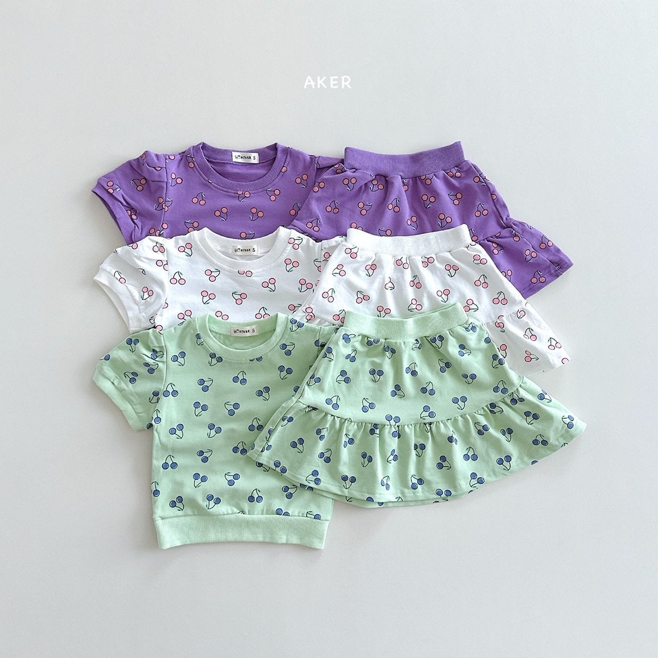 Aker - Korean Children Fashion - #kidsshorts - Cherry Cancan Set - 8