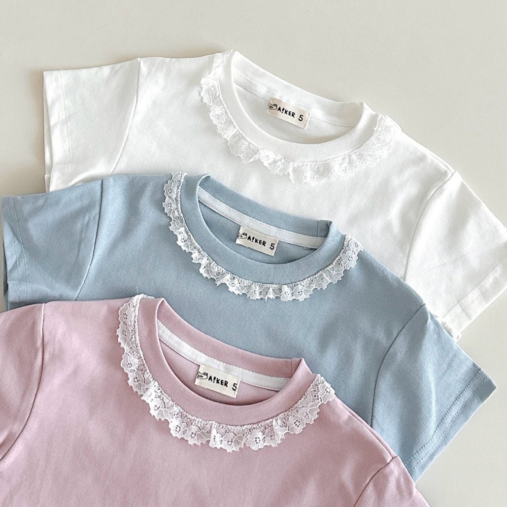 Aker - Korean Children Fashion - #kidzfashiontrend - Frill Tee - 2