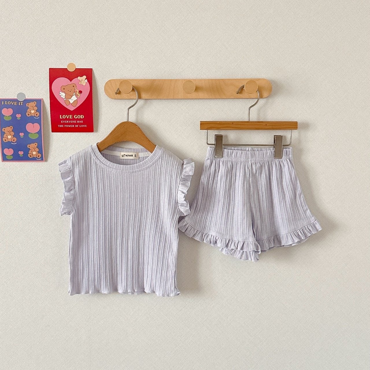 Aker - Korean Children Fashion - #kidzfashiontrend - Pastel Frill Set - 9